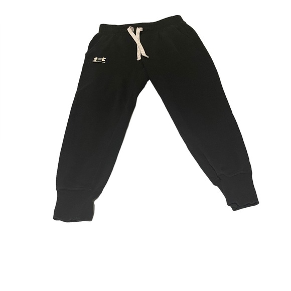 Under Armour Sweatpants Men Small Black Lightweight Pockets Activewear Solid - Picture 1 of 10